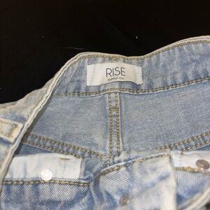 Distressed light  denim shorts